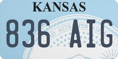 KS license plate 836AIG