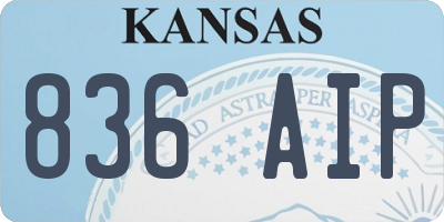 KS license plate 836AIP