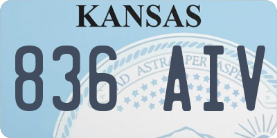 KS license plate 836AIV
