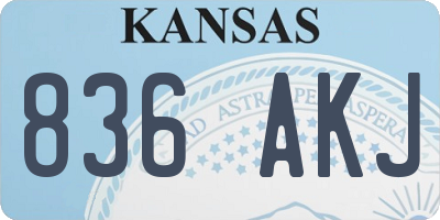 KS license plate 836AKJ