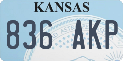 KS license plate 836AKP