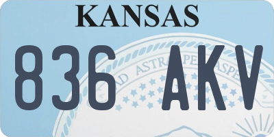 KS license plate 836AKV
