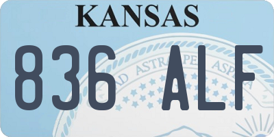 KS license plate 836ALF