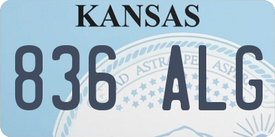 KS license plate 836ALG