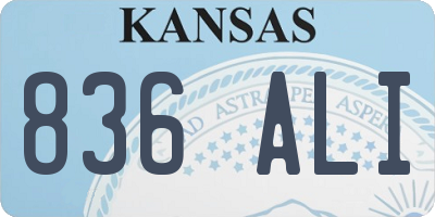 KS license plate 836ALI