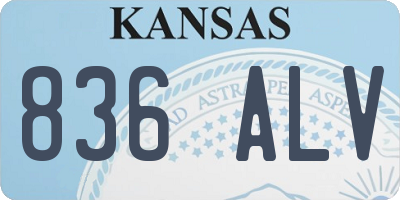 KS license plate 836ALV