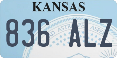 KS license plate 836ALZ
