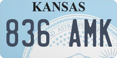 KS license plate 836AMK