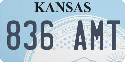 KS license plate 836AMT
