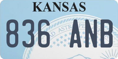 KS license plate 836ANB