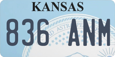 KS license plate 836ANM
