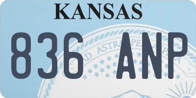 KS license plate 836ANP