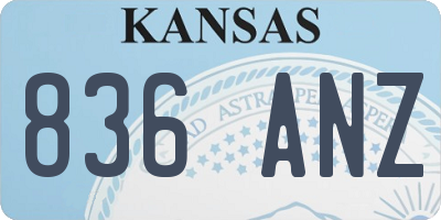 KS license plate 836ANZ