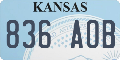 KS license plate 836AOB