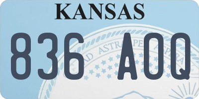 KS license plate 836AOQ