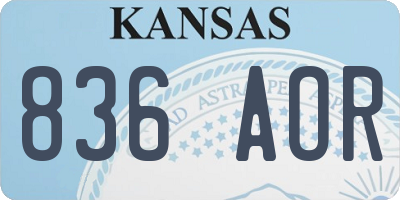 KS license plate 836AOR