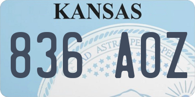 KS license plate 836AOZ