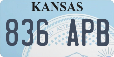 KS license plate 836APB