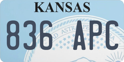 KS license plate 836APC