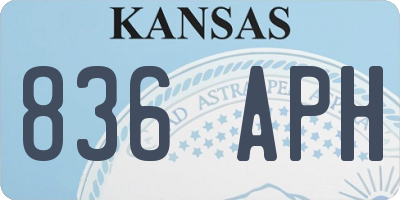 KS license plate 836APH