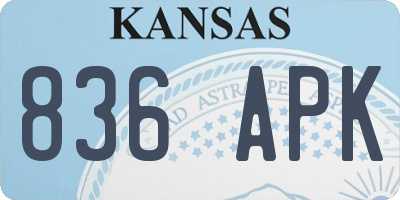 KS license plate 836APK