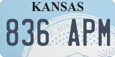 KS license plate 836APM