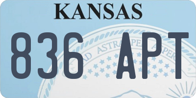 KS license plate 836APT