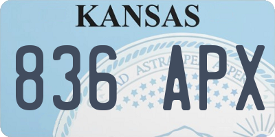 KS license plate 836APX