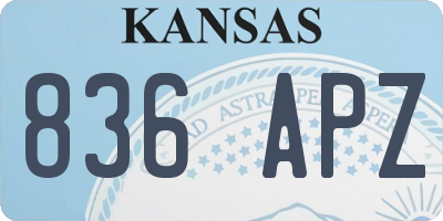 KS license plate 836APZ