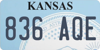 KS license plate 836AQE