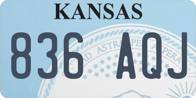 KS license plate 836AQJ