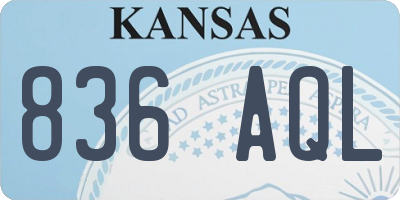KS license plate 836AQL