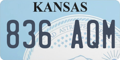 KS license plate 836AQM