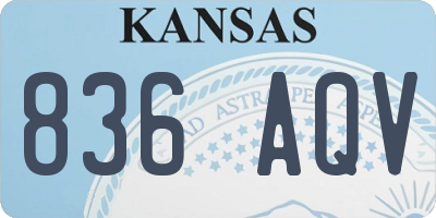 KS license plate 836AQV