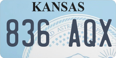 KS license plate 836AQX