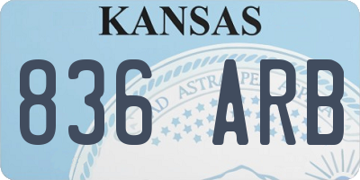 KS license plate 836ARB