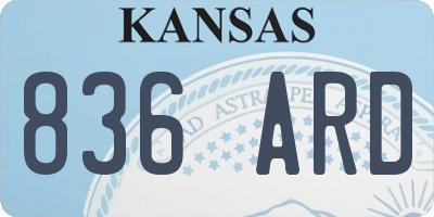 KS license plate 836ARD