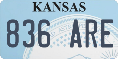 KS license plate 836ARE