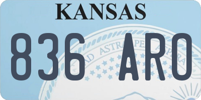 KS license plate 836ARO