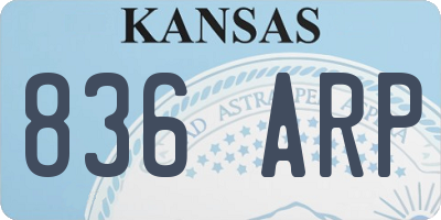 KS license plate 836ARP