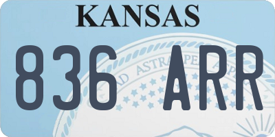KS license plate 836ARR