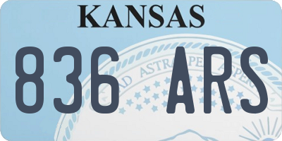 KS license plate 836ARS