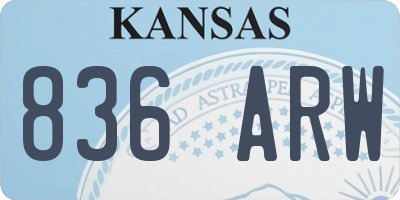 KS license plate 836ARW