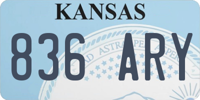 KS license plate 836ARY