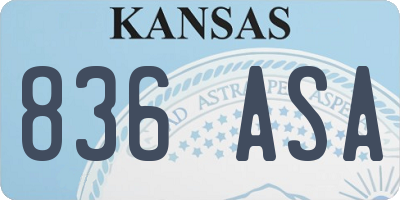 KS license plate 836ASA