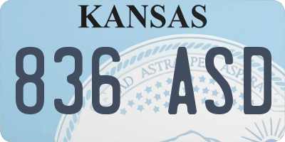 KS license plate 836ASD