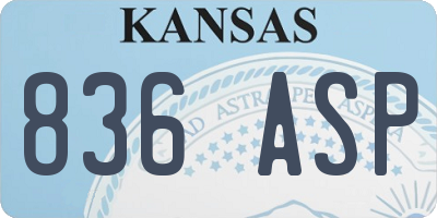KS license plate 836ASP