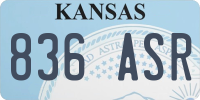 KS license plate 836ASR