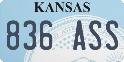 KS license plate 836ASS