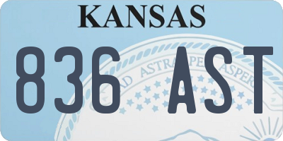 KS license plate 836AST